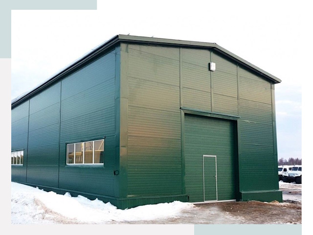 Двускатные ангары в Крымске