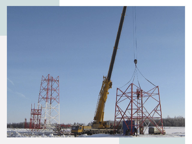 Монтаж вышек связи в Крымске