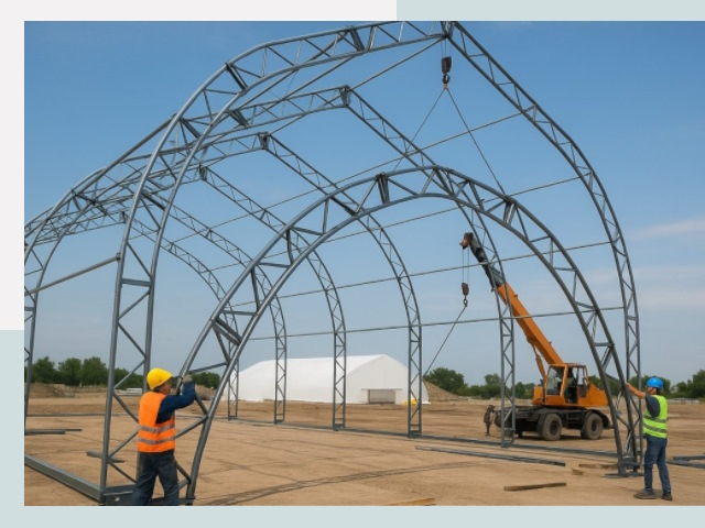 Монтаж ангаров в Крымске от 622 руб. - Надежно и быстро