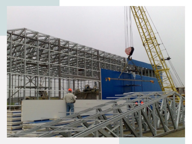 Монтаж ангаров в Крымске